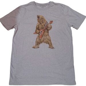 Rockin Bear Print T-Shirt by Lucky-size large